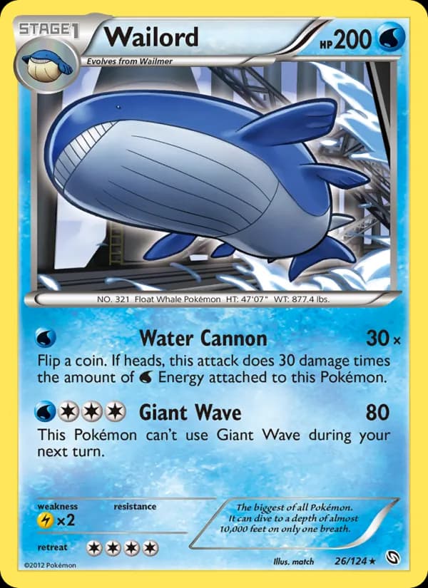 Wailord 26/124, Dragons Exalted