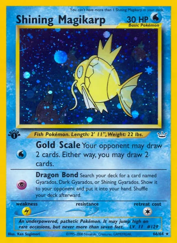 Shining Magikarp 66/64, Neo Revelation