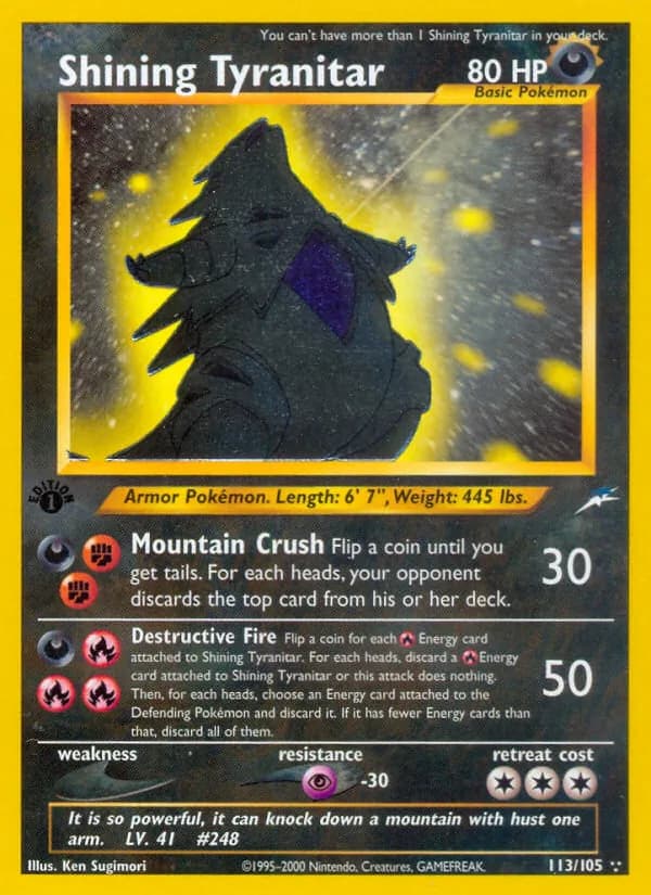 Shining Tyranitar 113/105, Neo Destiny