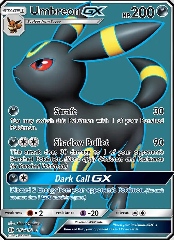 Umbreon GX 142/149, Sun & Moon