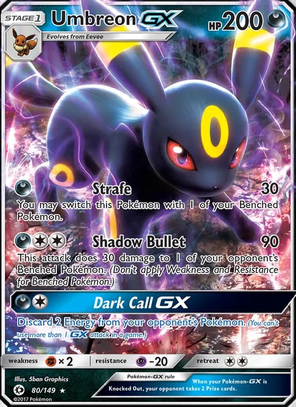 Umbreon GX 80/149, Sun & Moon