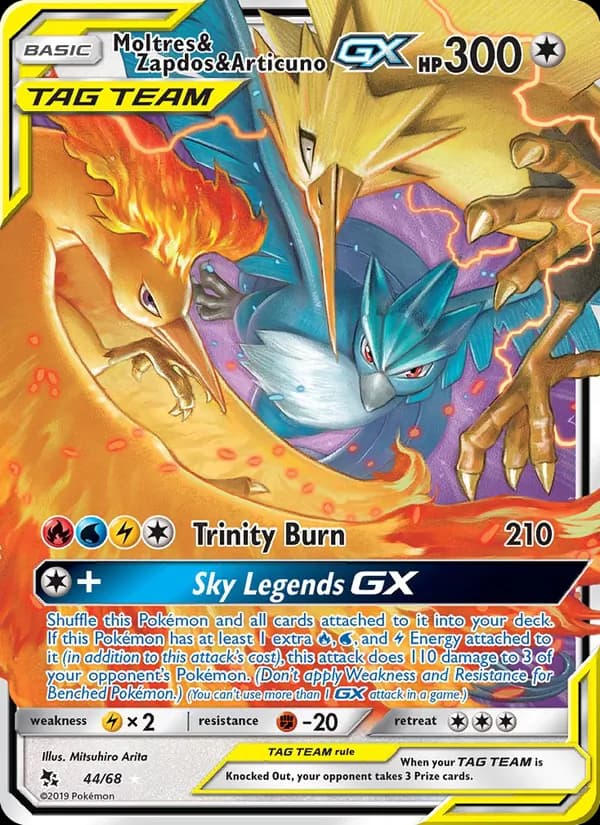 Moltres & Zapdos & Articuno GX 44/68