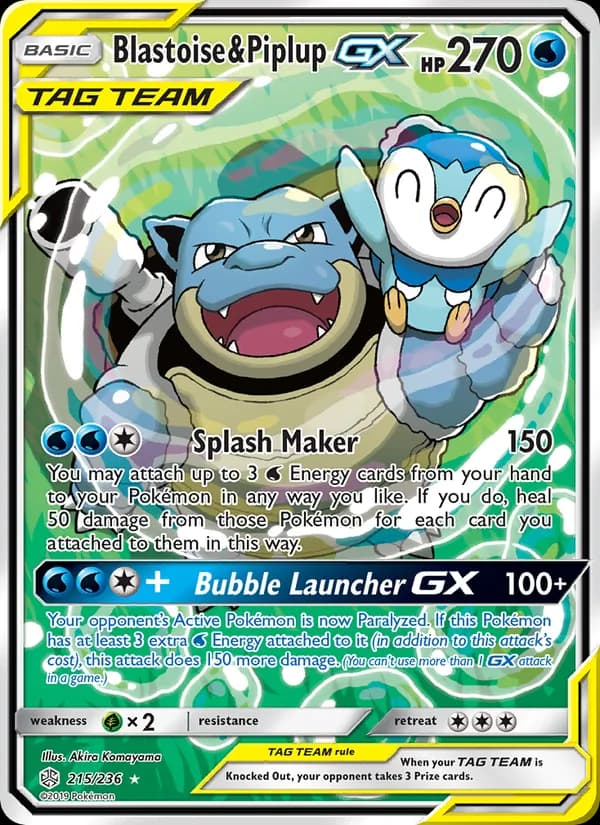 Blastoise & Piplup GX 215/236