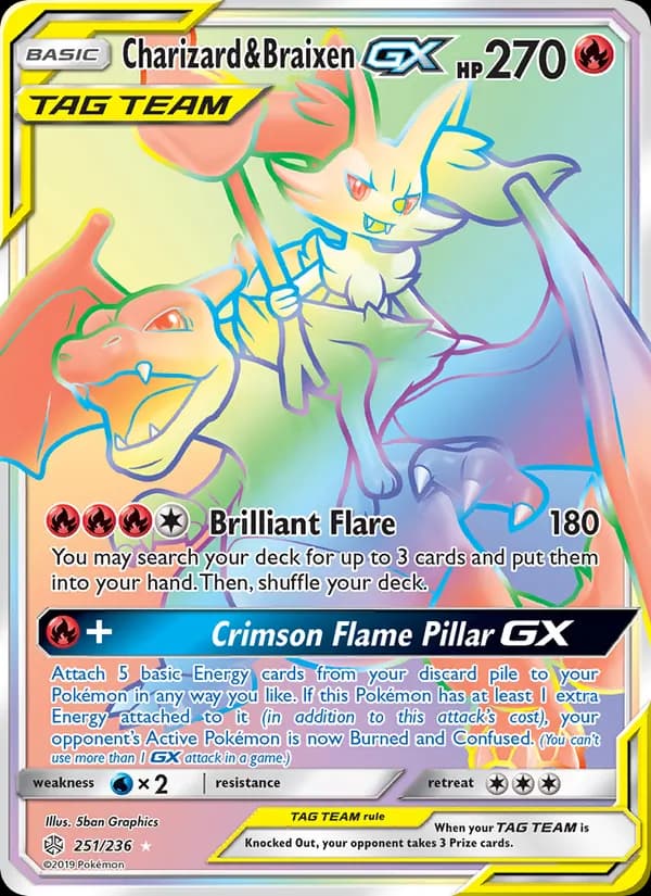 Charizard & Braixen GX 251/236, Cosmic Eclipse