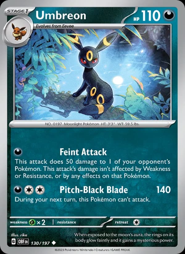 Umbreon 130/197, Obsidian Flames