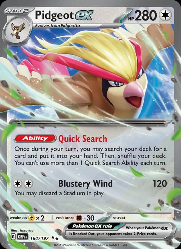 Pidgeot ex 164/197, Obsidian Flames