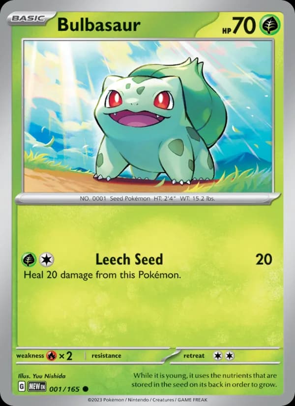 Bulbasaur 001/165, 151