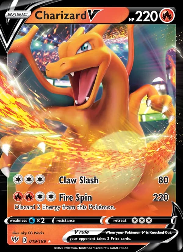 Charizard V 19/189, Darkness Ablaze