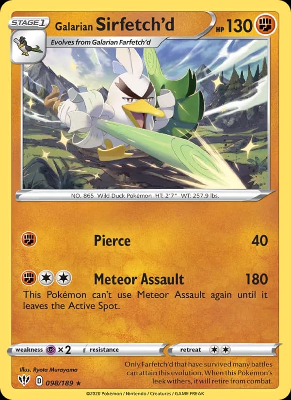 Galarian Sirfetch'd 98/189, Darkness Ablaze