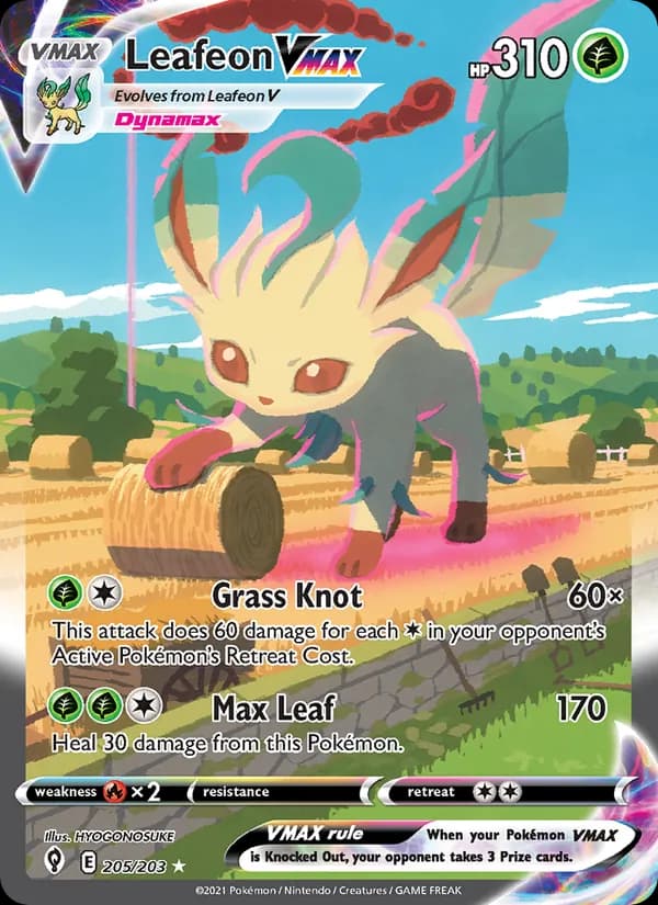 Leafeon VMAX 205/203, Evolving Skies