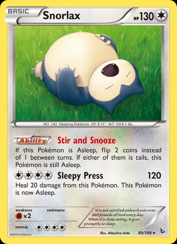 Snorlax 80/106, Flashfire