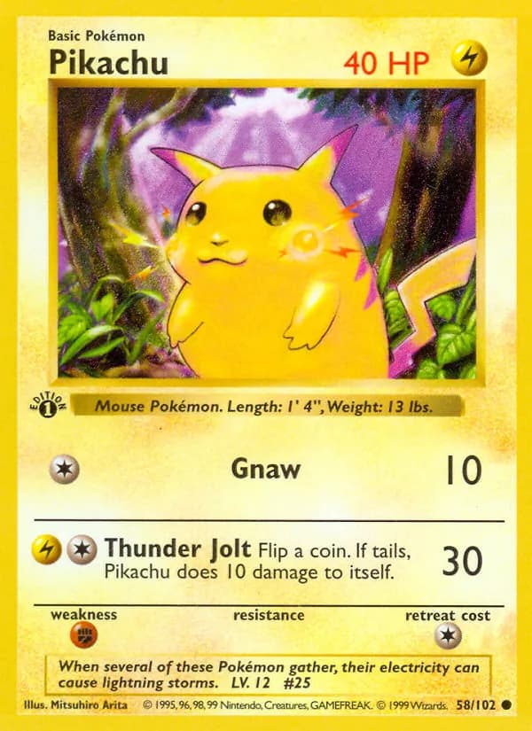 Pikachu 58/102, Base Set