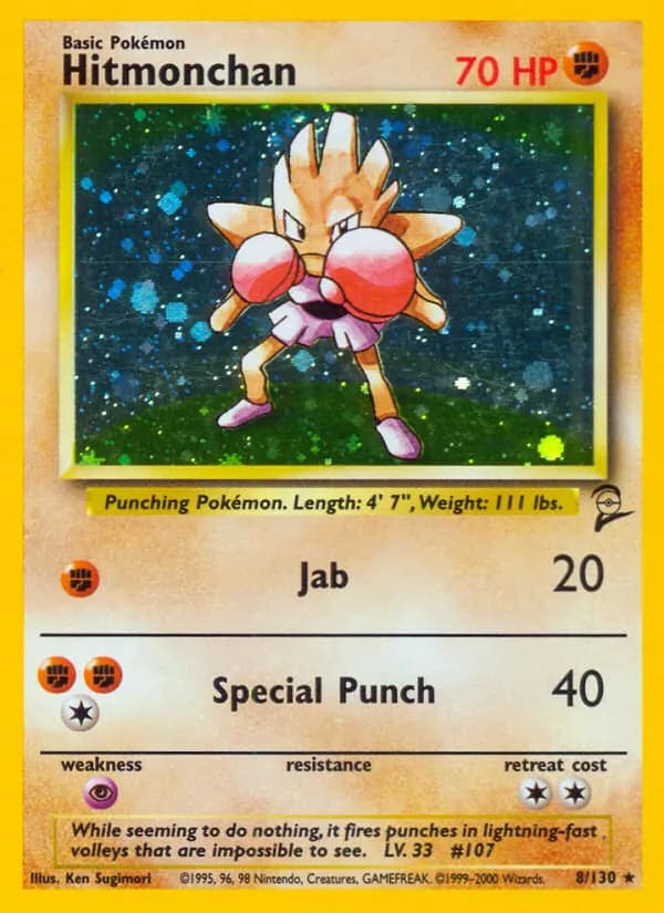 Hitmonchan 8/130, Base Set 2