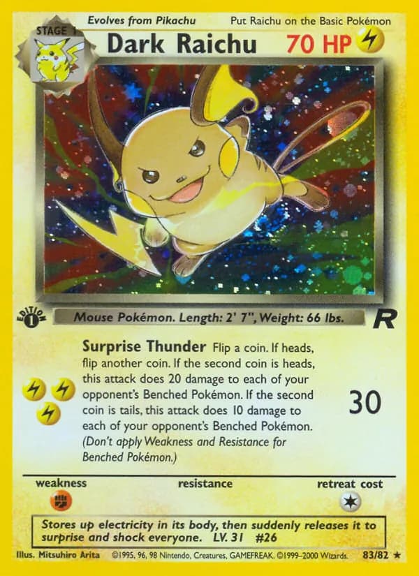 Dark Raichu 83/82, Team Rocket