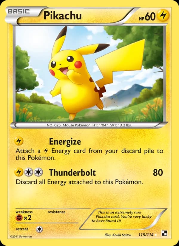 Pikachu 115/114, Black & White