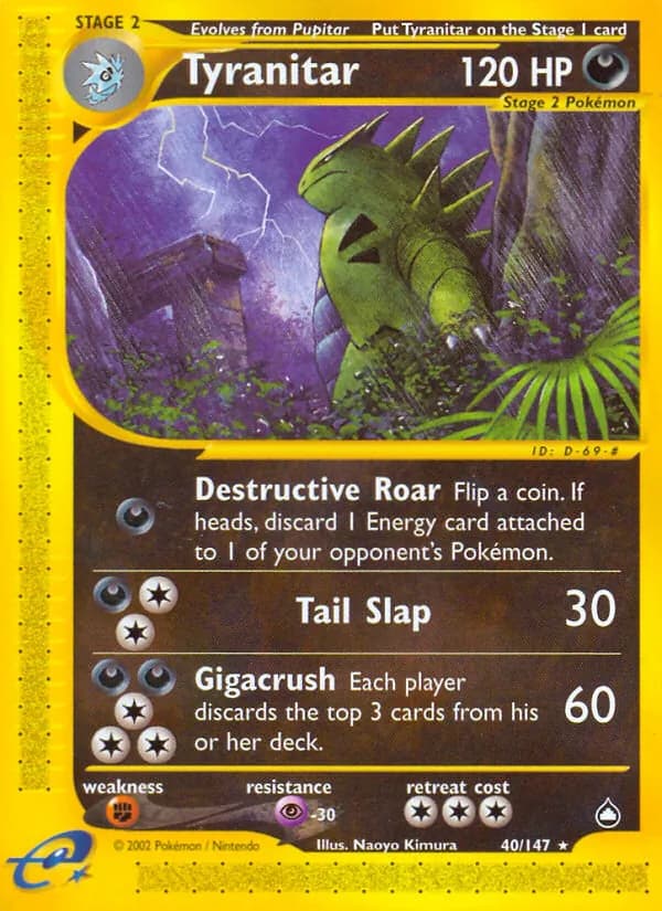 Tyranitar 40/147, Aquapolis