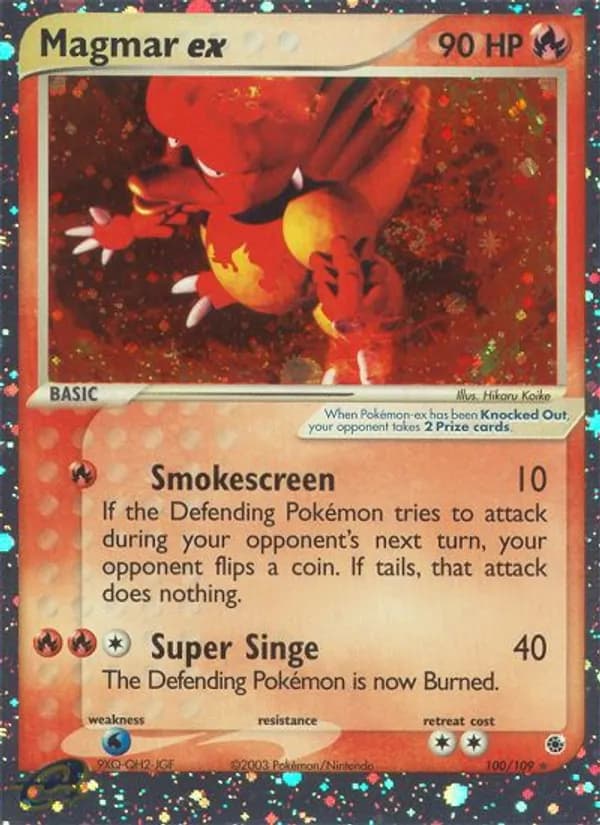 Magmar ex 100/109, Ruby & Sapphire