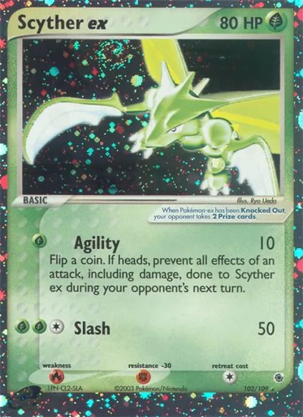 Scyther ex 102/109, Ruby & Sapphire