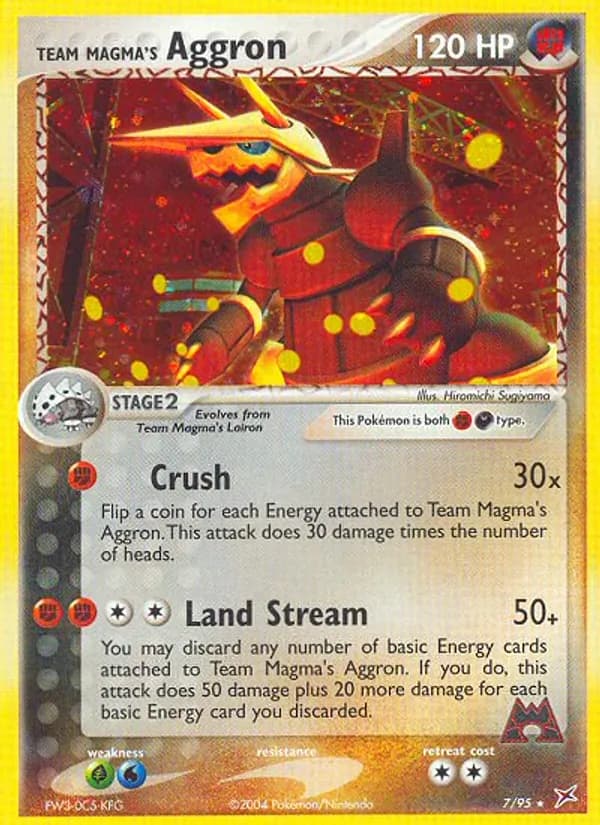 Team Magma's Aggron 7/95, Team Magma vs Team Aqua