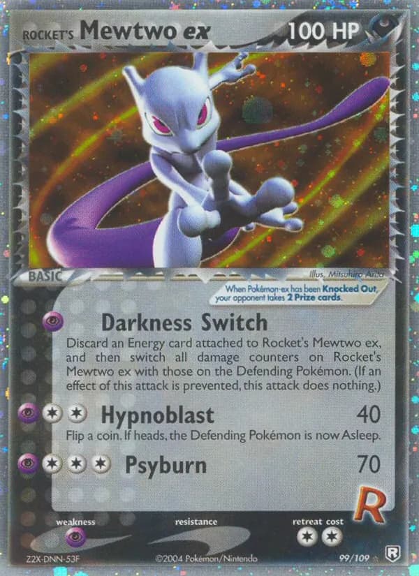 Rocket's Mewtwo ex 99/109, Team Rocket Returns