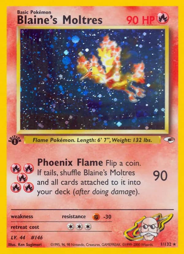Blaine's Moltres 1/132, Gym Heroes
