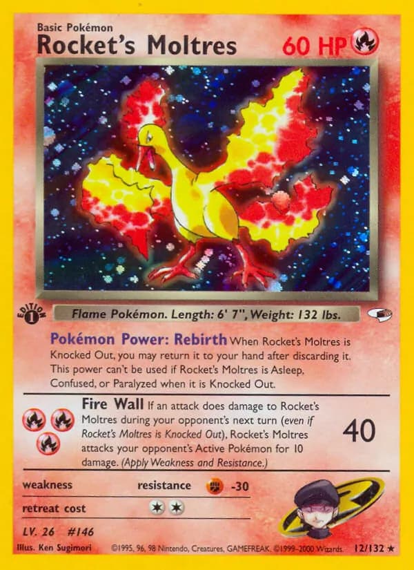 Rocket's Moltres 12/132, Gym Heroes