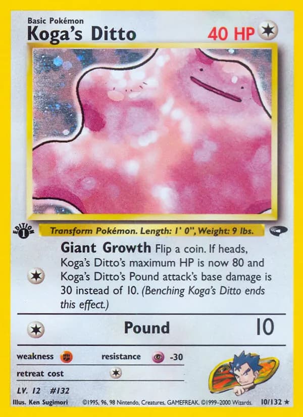 Koga's Ditto 10/132, Gym Challenge