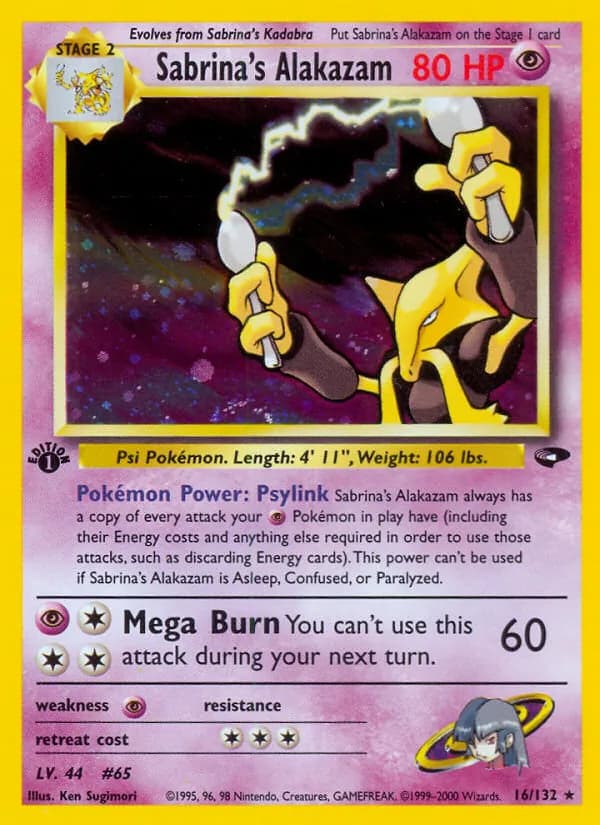 Sabrina's Alakazam 16/132, Gym Challenge
