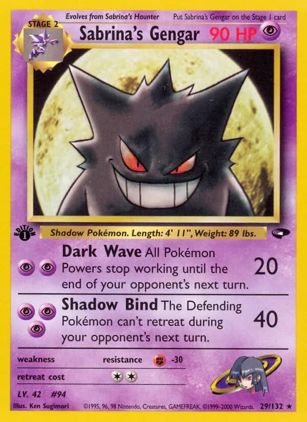 Sabrina's Gengar 29/132, Gym Challenge