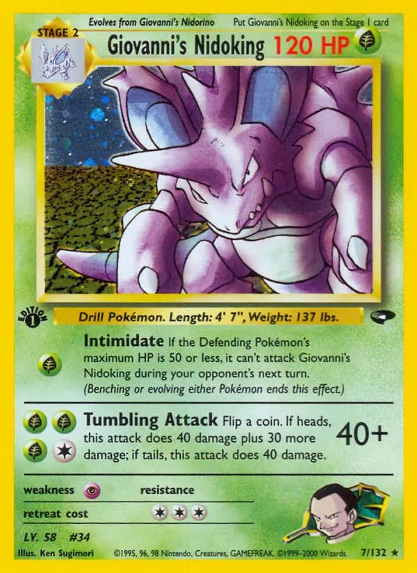 Giovanni's Nidoking 7/132, Gym Challenge