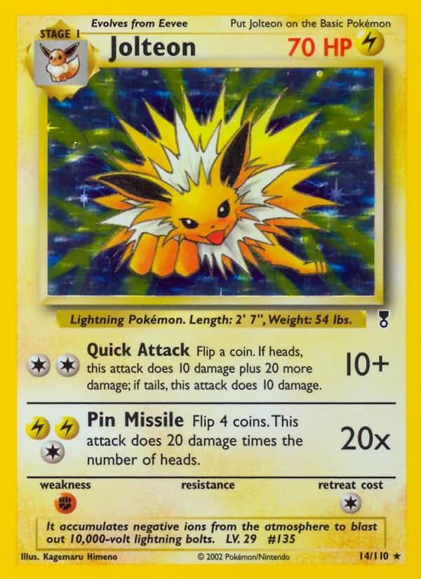 Jolteon 14/110, Legendary Collection