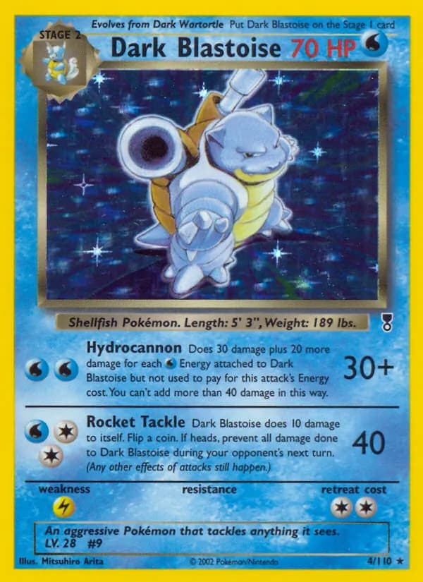 Dark Blastoise 4/110, Legendary Collection
