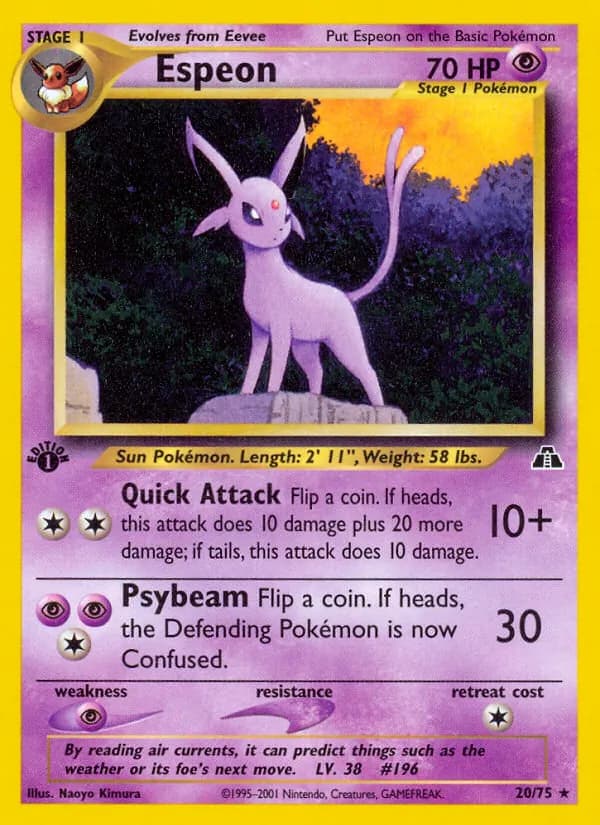 Espeon 20/75, Neo Discovery