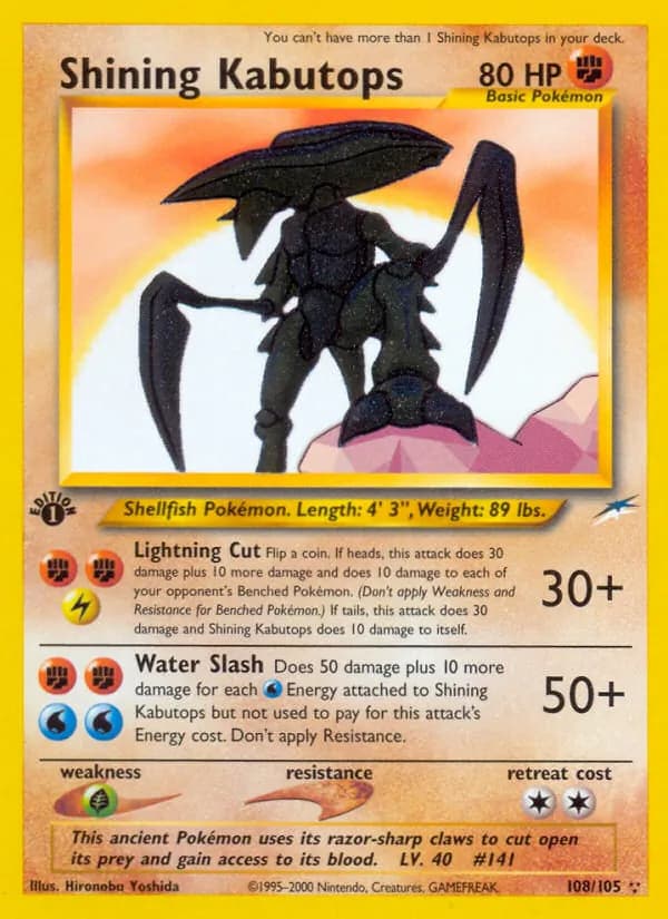 Shining Kabutops 108/105, Neo Destiny