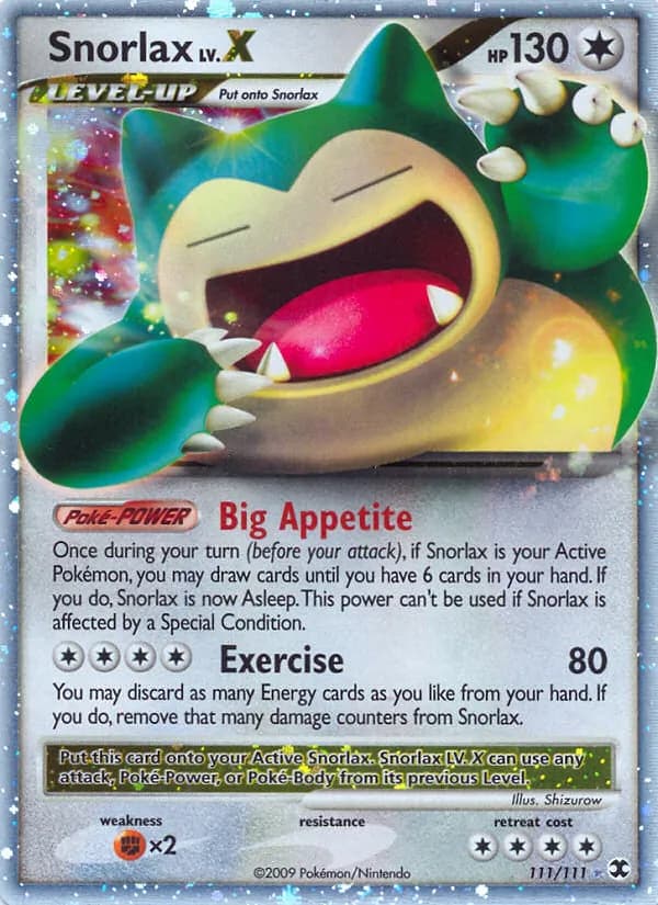 Snorlax LV.X 111/111, Rising Rivals