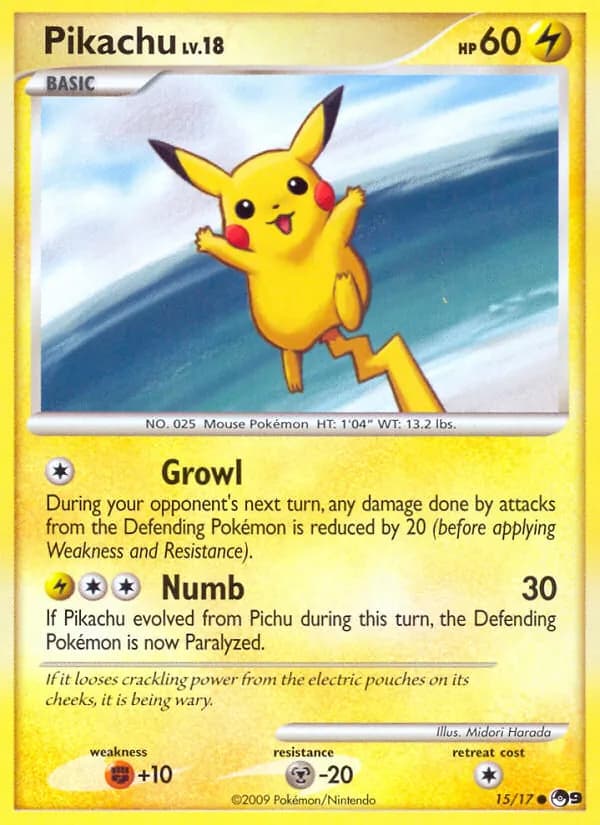 Pikachu 15/17, POP Series 9