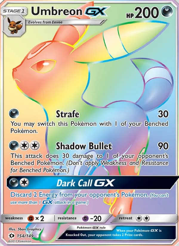Umbreon GX 154/149, Sun & Moon