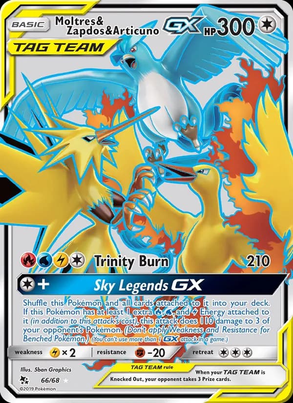 Moltres & Zapdos & Articuno GX 66/68