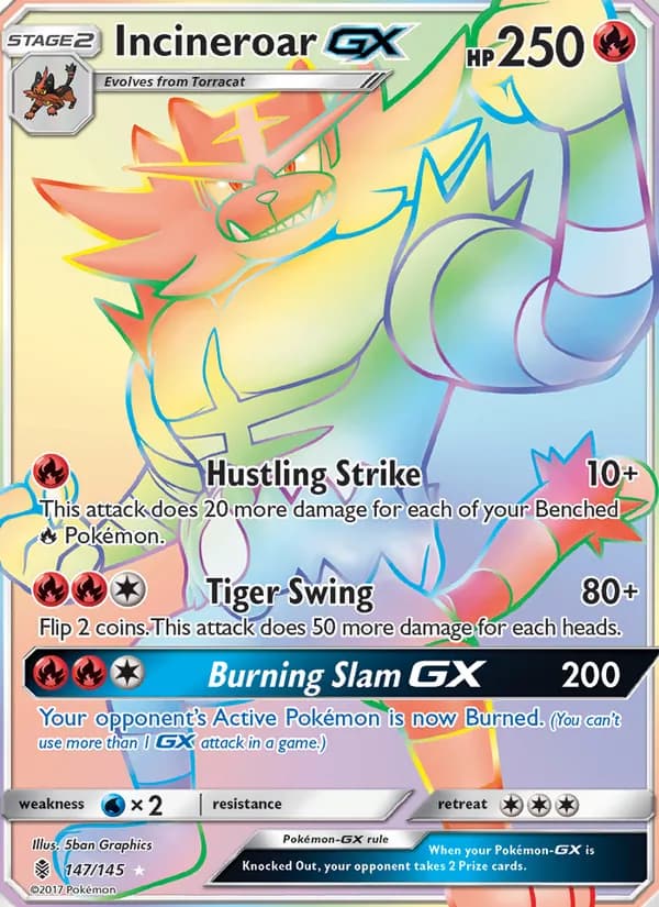 Incineroar GX 147/145, Guardians Rising