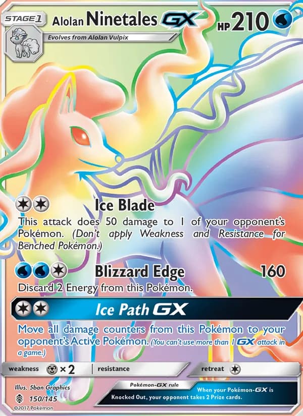 Alolan Ninetales GX 150/145, Guardians Rising