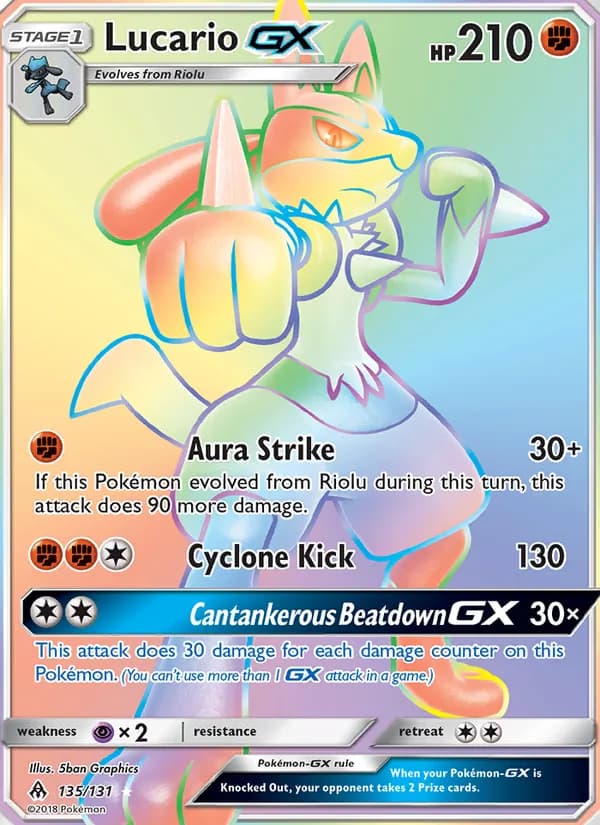 Lucario GX 135/131, Forbidden Light