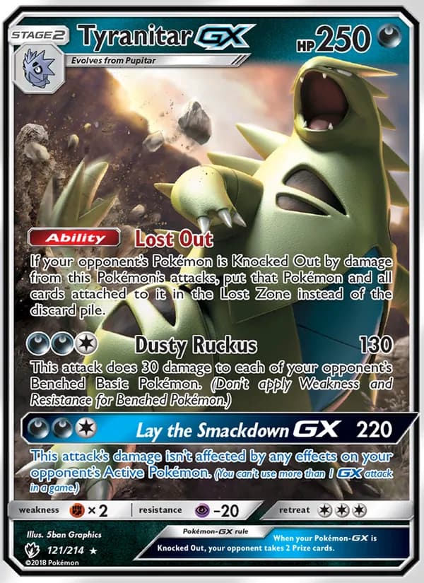 Tyranitar GX 121/214, Lost Thunder