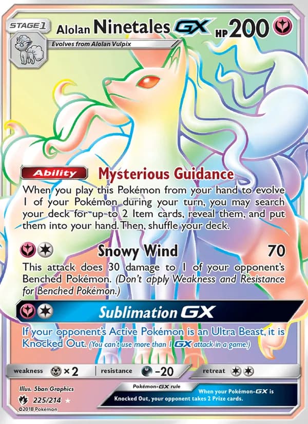 Alolan Ninetales GX 225/214, Lost Thunder
