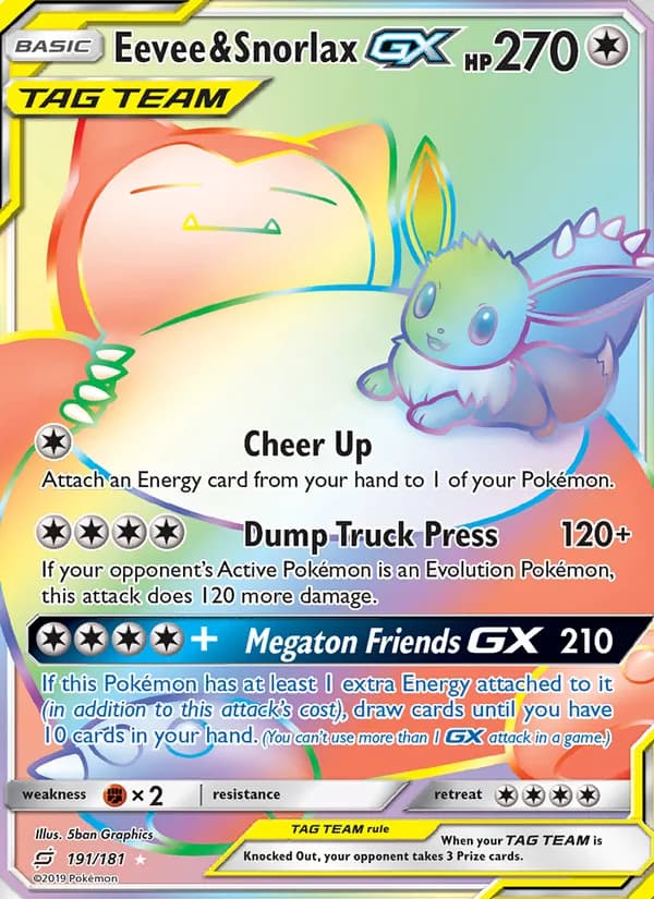 Eevee & Snorlax GX 191/181, Team Up