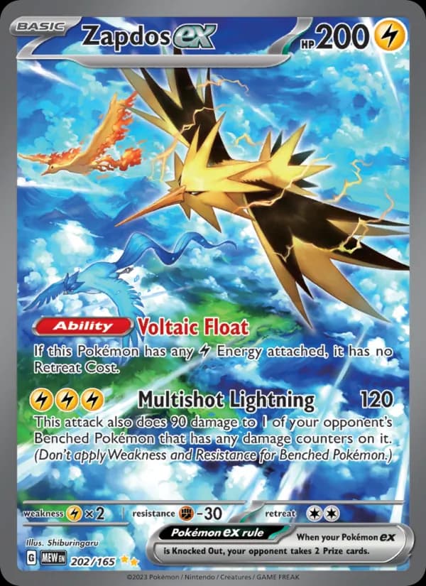 Zapdos ex 202/165, 151