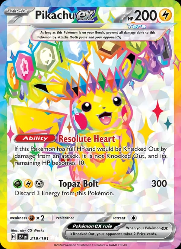 Pikachu ex 219/191, Surging Sparks