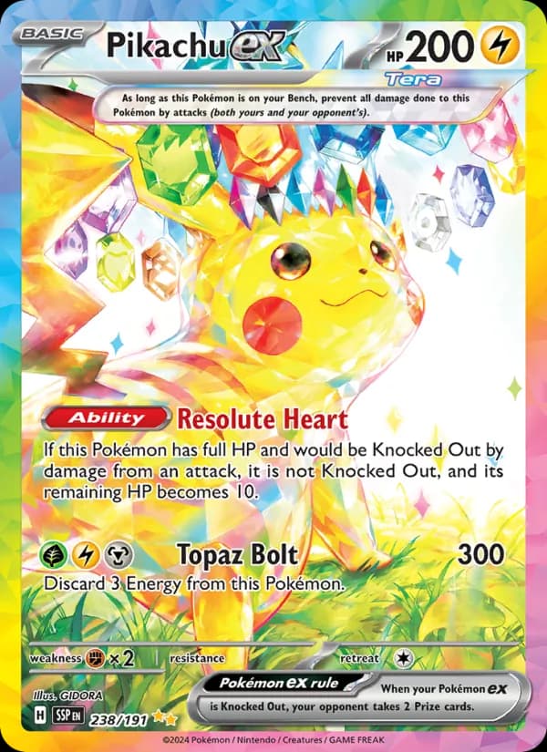 Pikachu ex 238/191, Surging Sparks