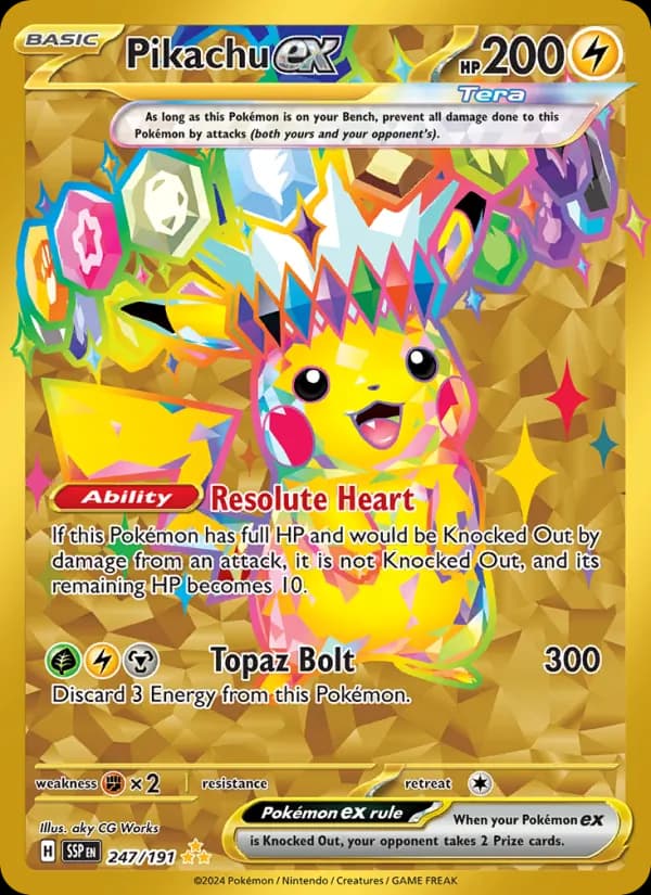 Pikachu ex 247/191, Surging Sparks