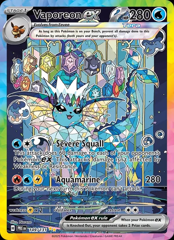 Vaporeon ex 149/131, Prismatic Evolutions