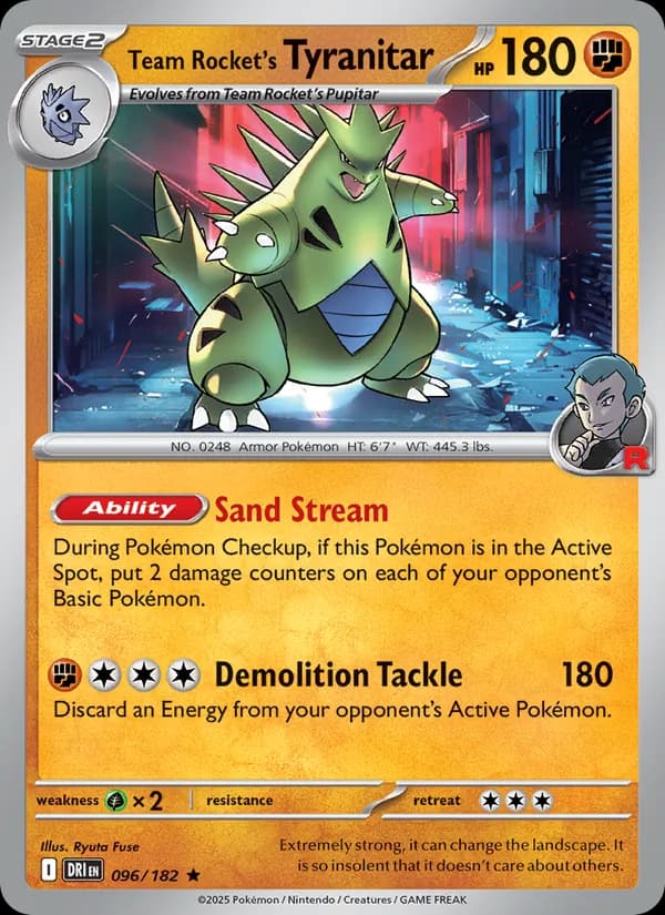 Team Rocket's Tyranitar 096/182